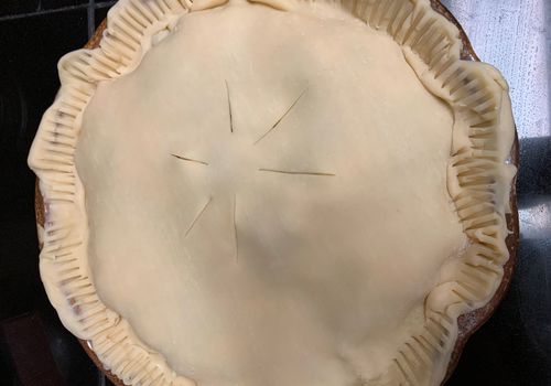 pot pie before going into oven