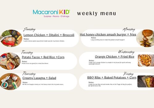 weekly menu