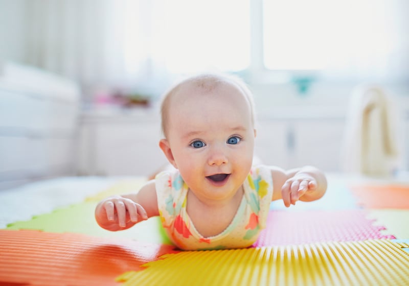 baby on mat