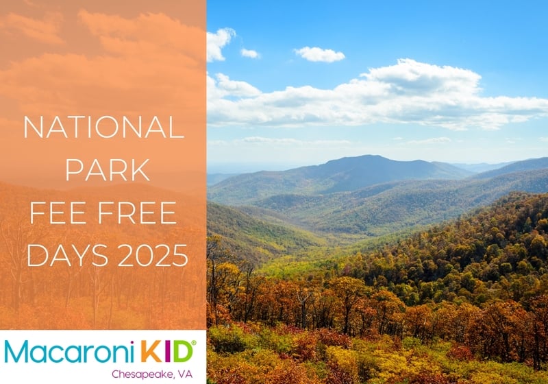 Shenandoah National park Virginia National Park Fee Free Days 2025 6 days to go to national parks for free family hike outdoors nature historical day trip vacation Macaroni KID