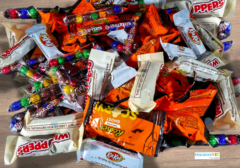 big pile of leftover halloween candy -- ideas on how to use it up