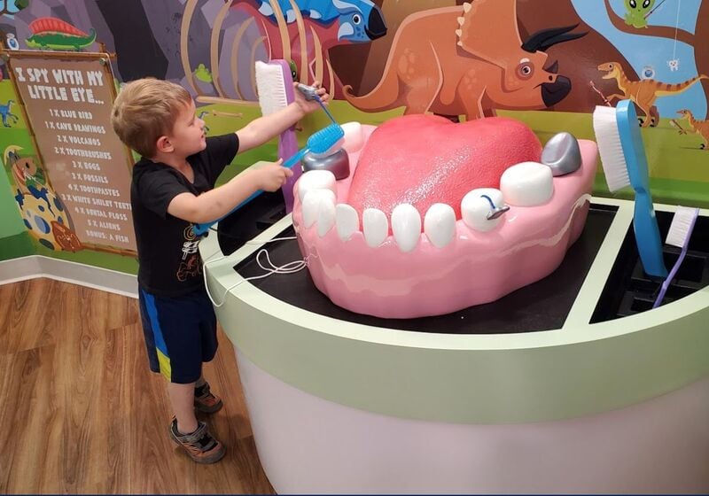 Dinosaur Dental Exhibit at The Discovery Center of the Southern Tier Binghamton NY