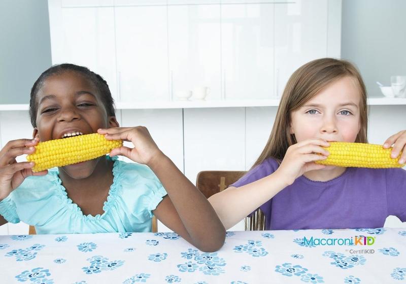 Kids Eating Corn on the Cob