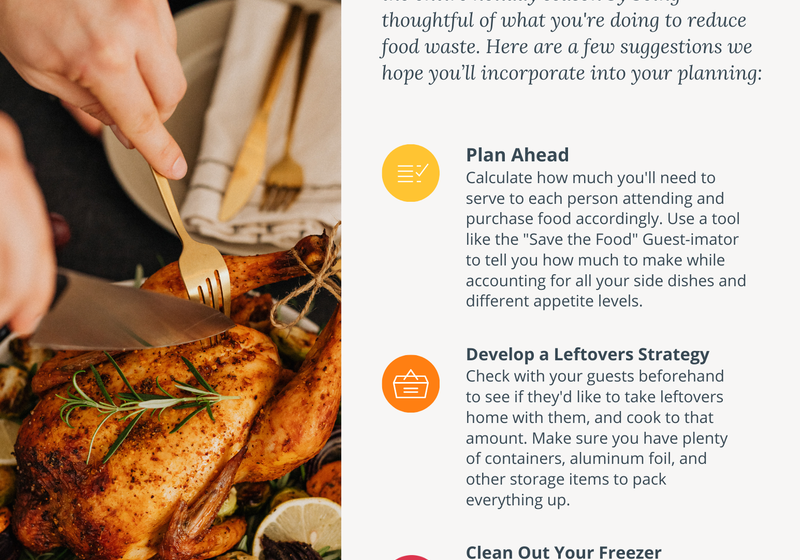 Tips to Reduce Wasted Food During the Holidays
