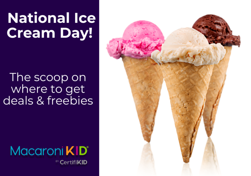 national ice cream day deals with three ice cream cones