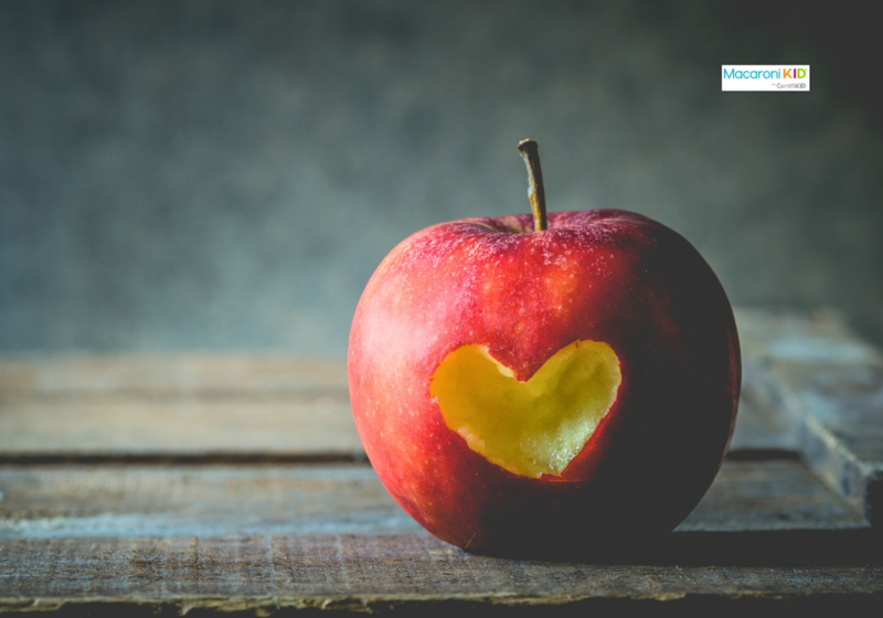 apple with heart carved out