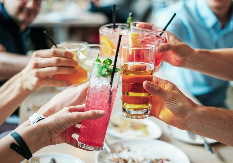 people toasting