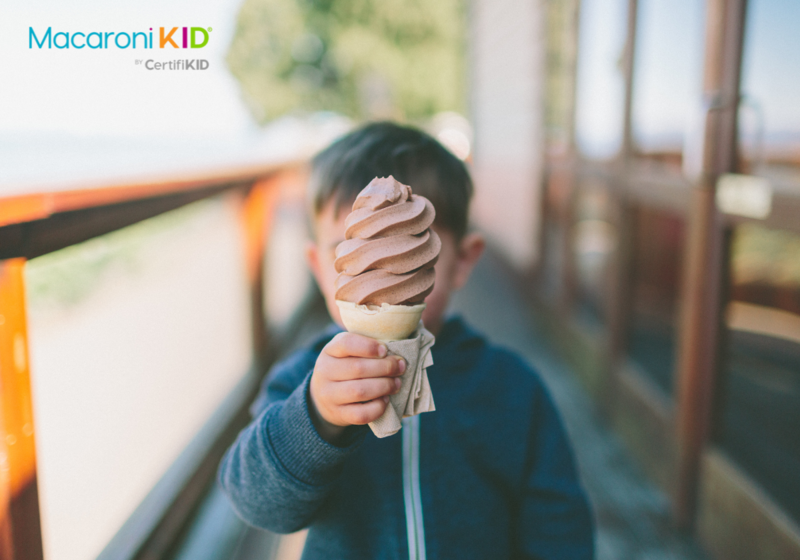 Kid with ice cream cone