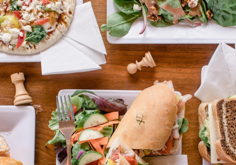 photo of table spread of food from The Rook and Pawn