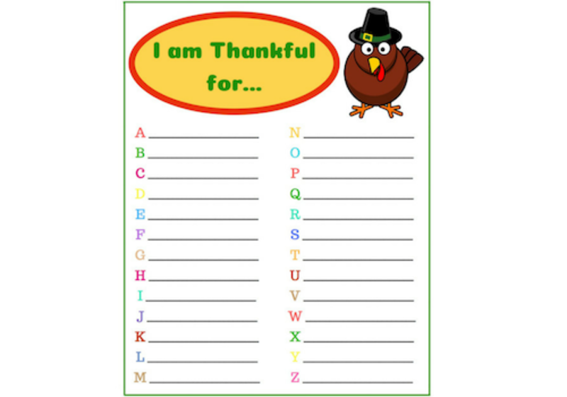 Free Thanksgiving Printable