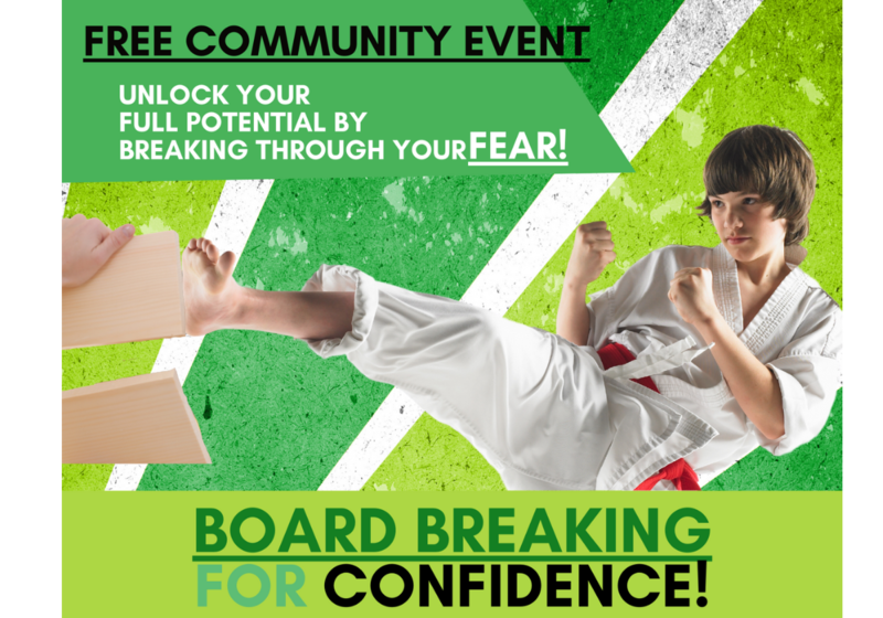 Free Community Event at Rising Sun Martial Arts: Board Breaking