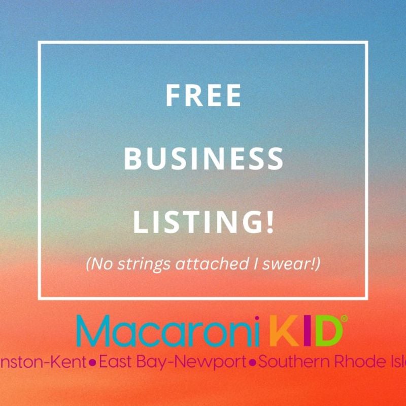 MK Free business listing wording on a sunsetty colored backdrop