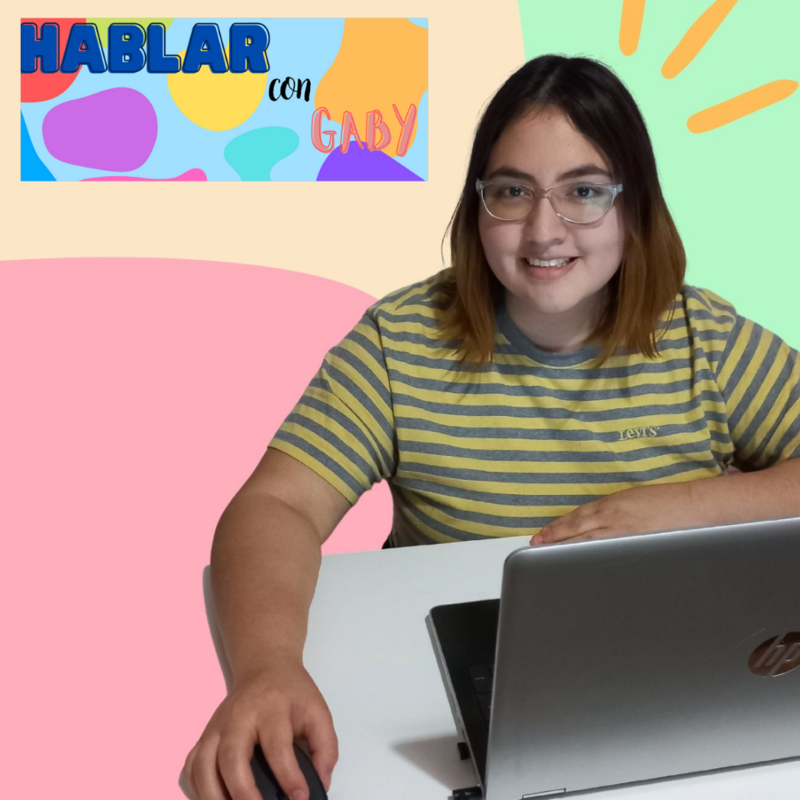 Hablar con Gaby laptop spanish lesson speaking Gaby ibenez