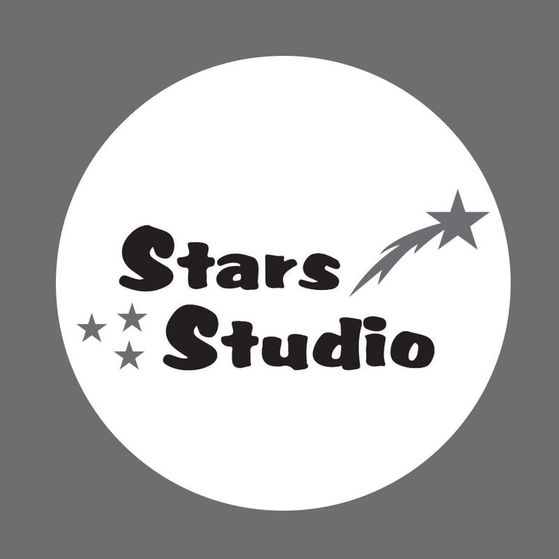 Stars Studio logo with shooting stars image in gray