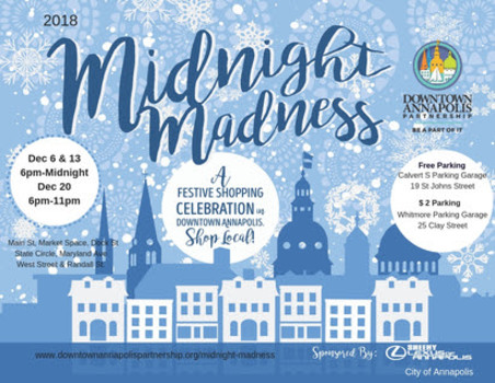 Annapolis Midnight Madness Starts December 6