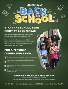 Code Ninjas After School And Activity Guide - code for unforgettable roblox