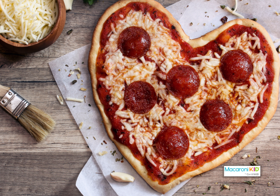 heart shaped pizza