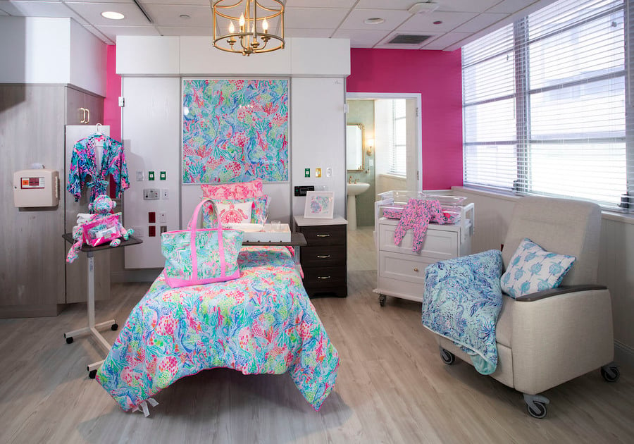 Lilly Pulitzer-designed Birthing Suites at Good Samaritan Medical Center