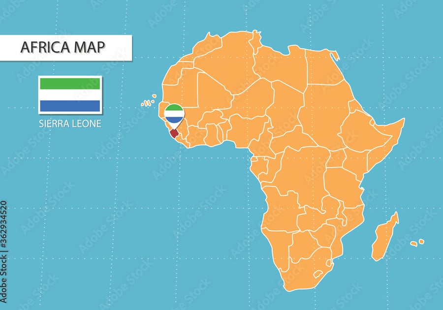 Location of Sierra Leone within Africa