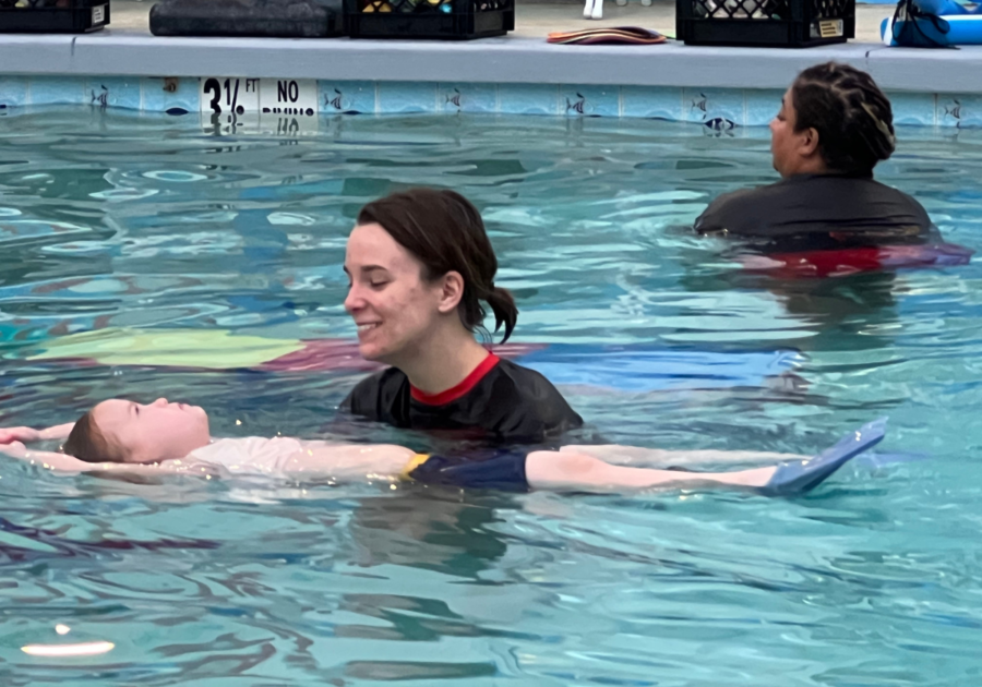 Scarlett Swimming at Sharkie's Swim and Scuba Academy