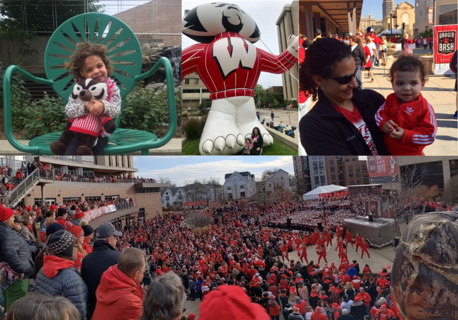 uw badgers gameday football jump around