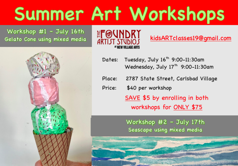 Art For Kids Summer Art Workshops