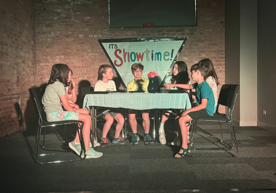 kids sitting around a table