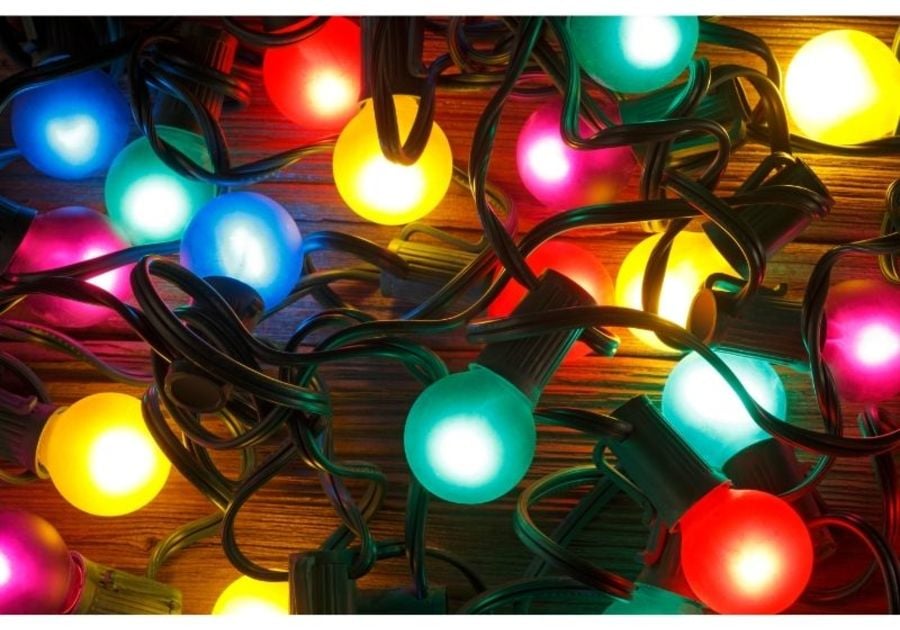 string of colorful Christmas lights