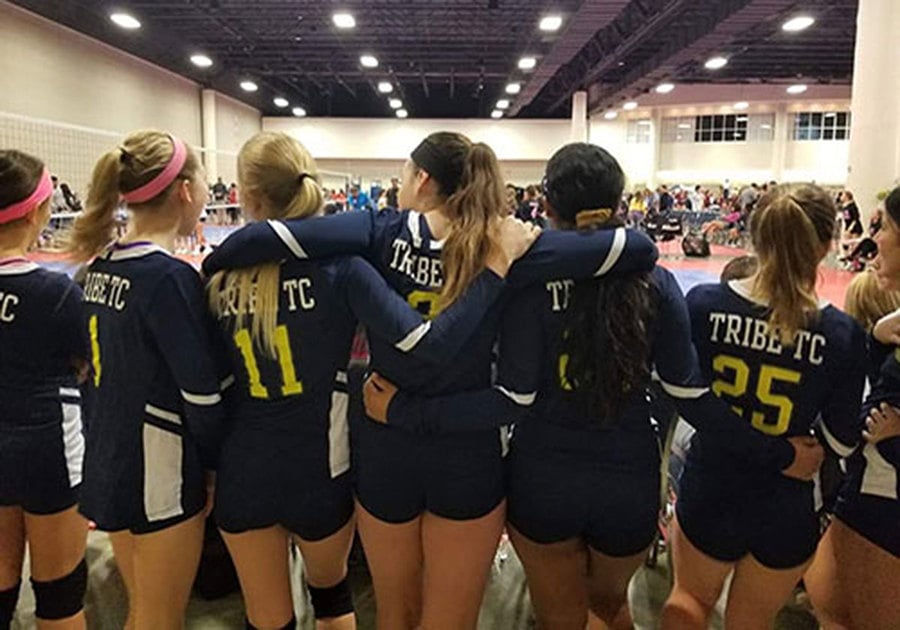 Tribe TC Volleyball backs of team members