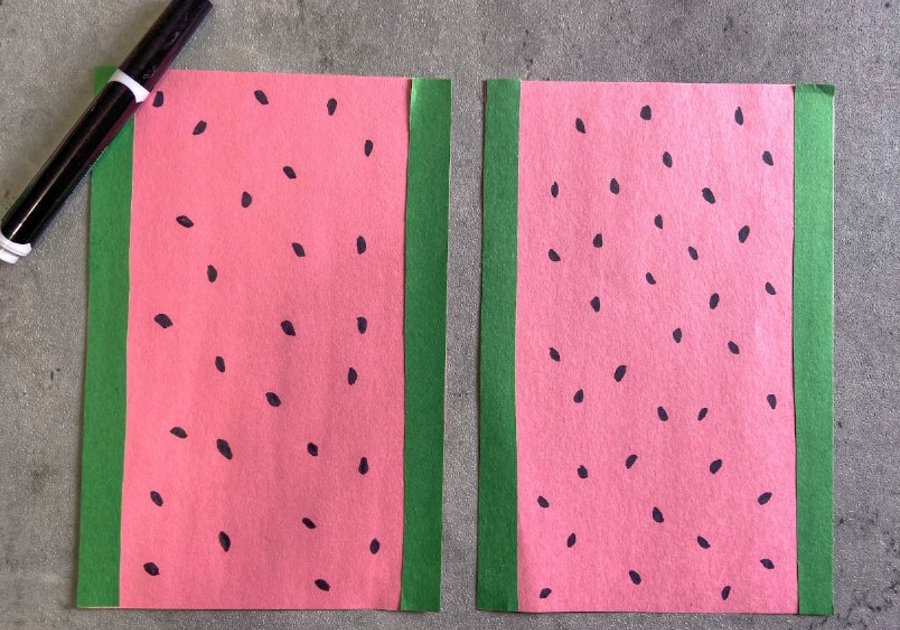 Watermelon Paper Fan