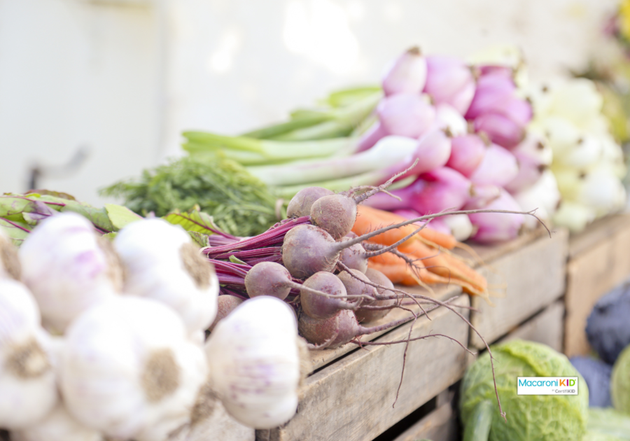 Veggies at a farmer's market