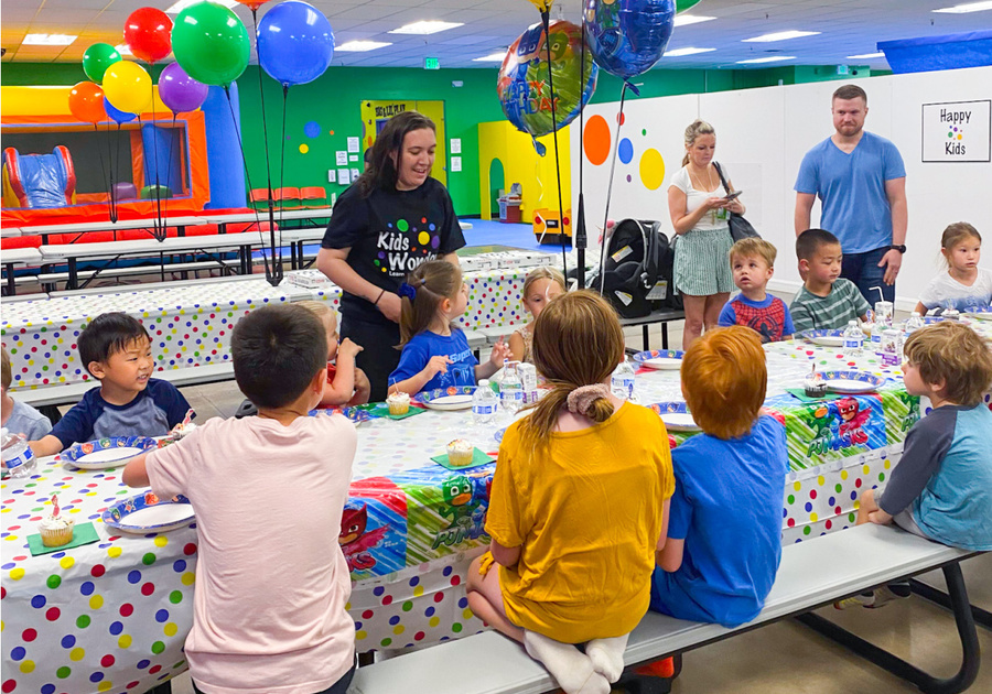 child's birthday party at Kids Wonder in Centennial
