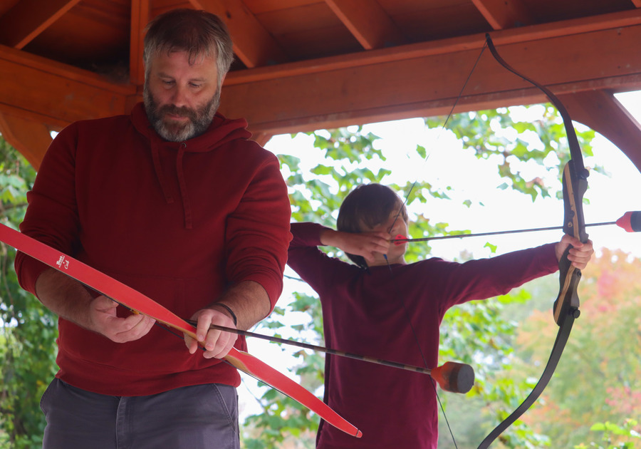 Father and Son shoot at our Family Class