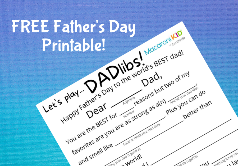 Fathers Day printable letter