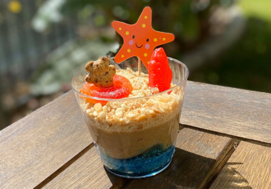 DELIGHTED BY Desserts Hummus Spread Craft a Snack Beach in a cup kids