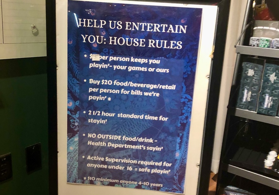 house rules at game train usa