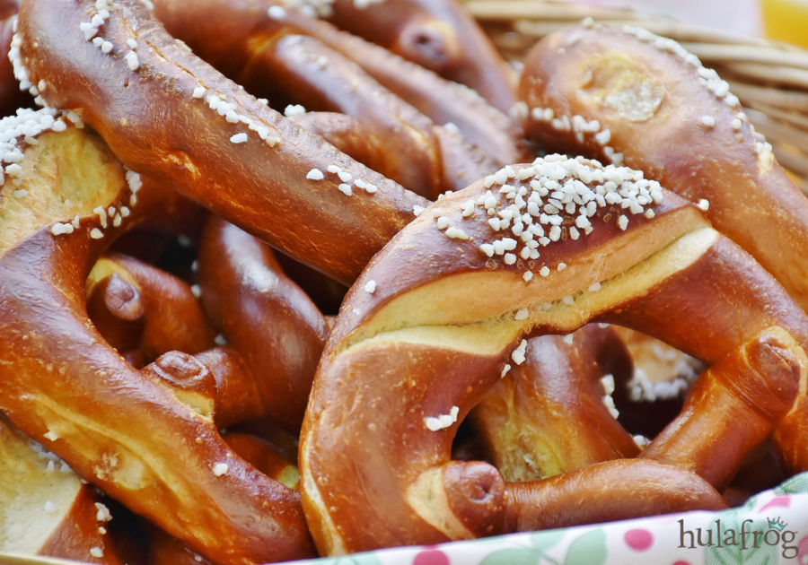 freshly baked pretzels