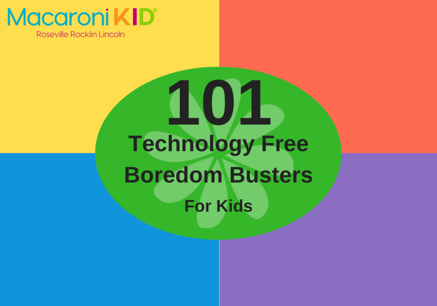 101 technology free things for kids to do Boredom Busters
