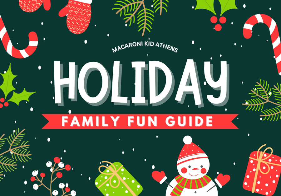 holiday image with green background and red and white clip art