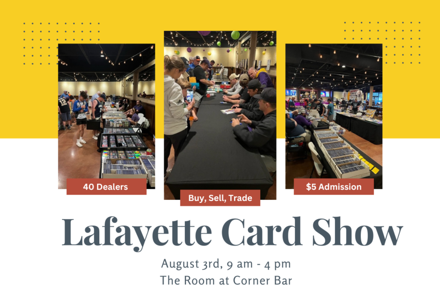 pictures of a past card show at the Corner Bar