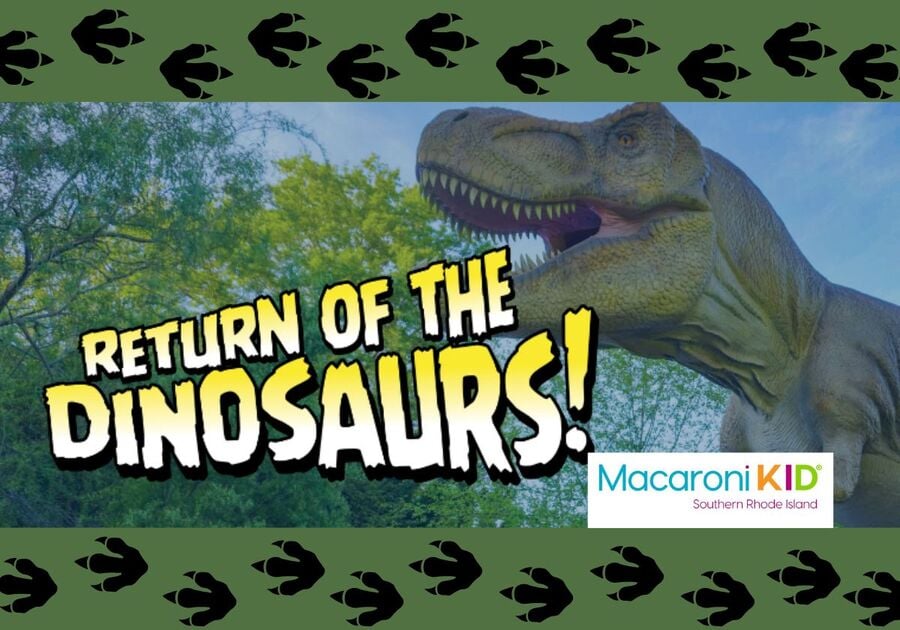 T Rex towers over the ad for RWPZoo Dinos