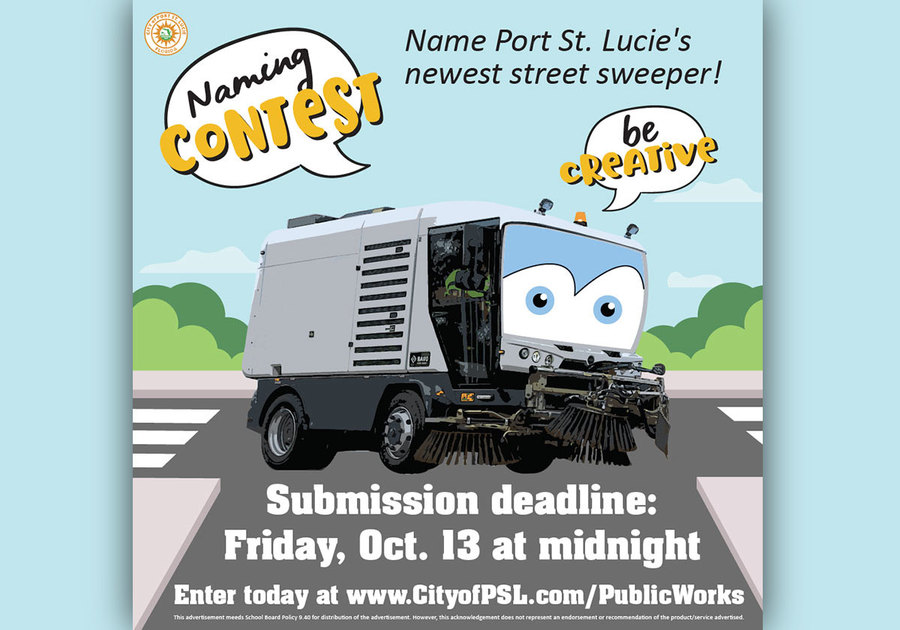 City of PSL Public Works Dept. 2023 Mini Street Sweeper Naming Contest