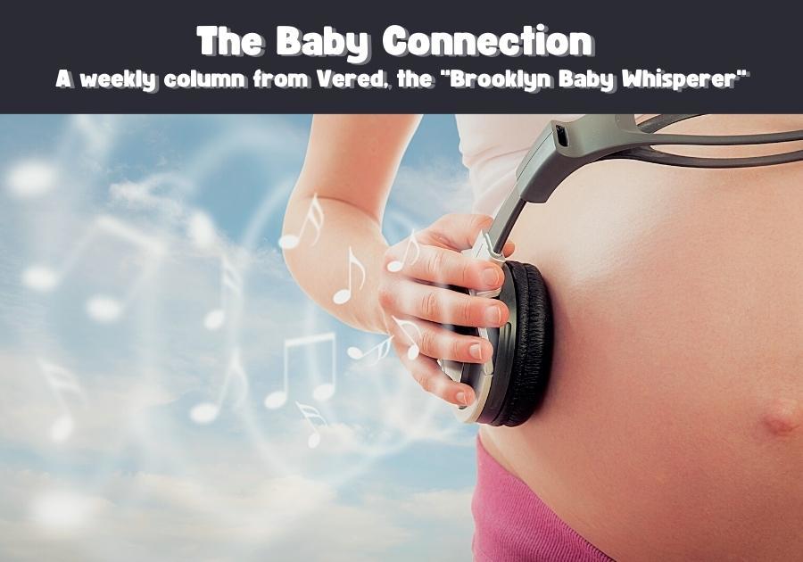 Playing music to pregnant belly