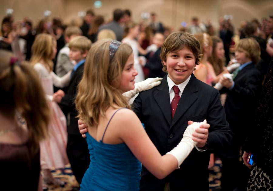 young couple dancing at Douglas County Cotillion