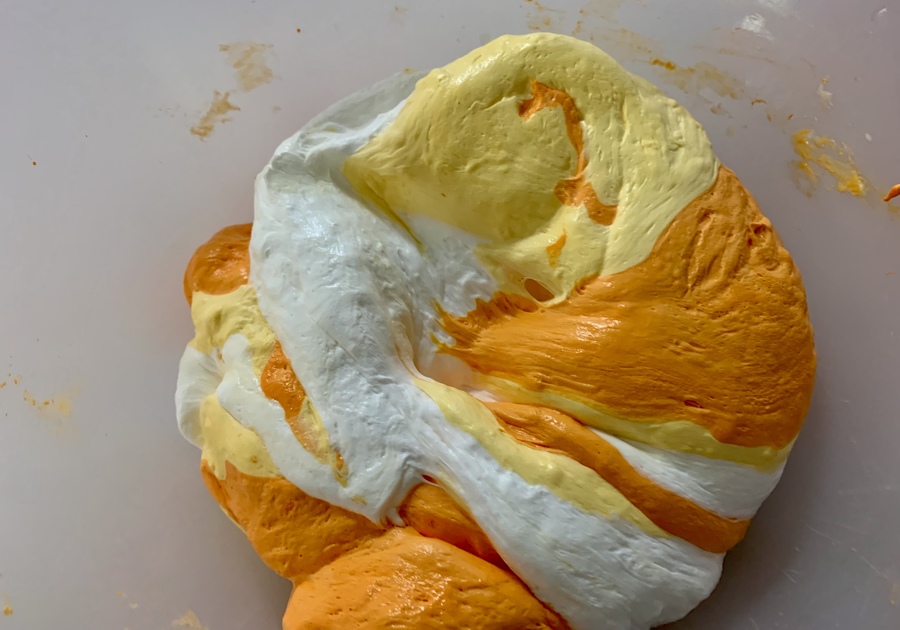 Fall Puffy Candy Corn Slime