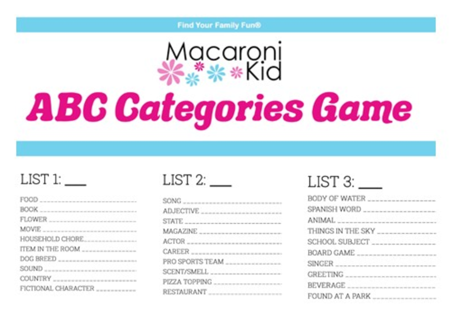 Macaroni Kid Family Fun Night Abc Categories Family Game Night Macaroni Kid Simi Valley Moorpark
