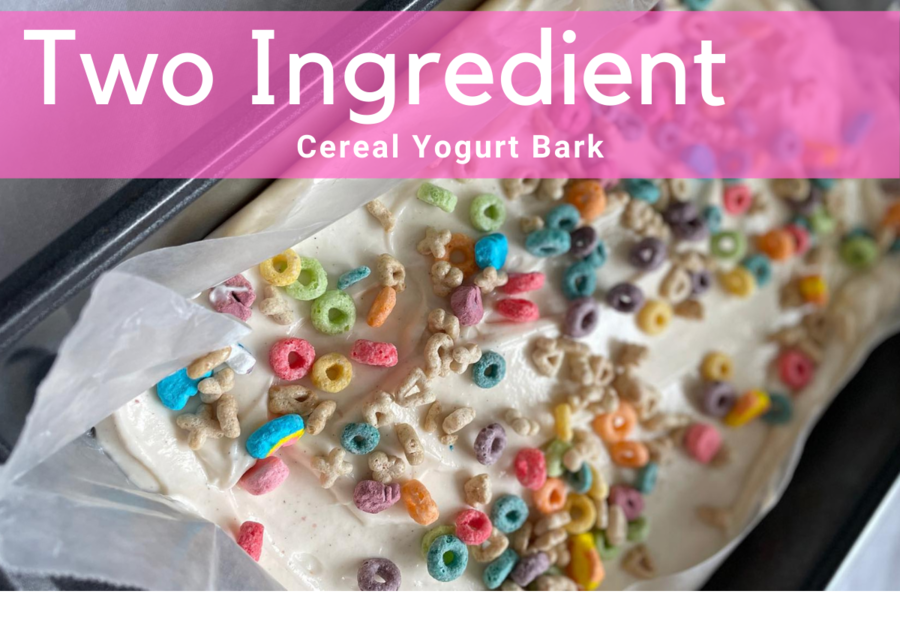Two Ingredient Cereal Yogurt Bark