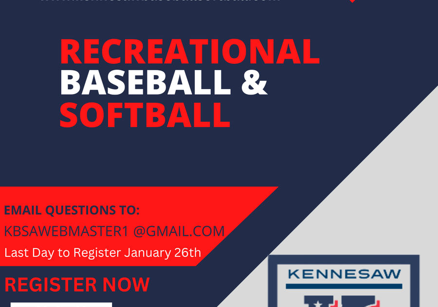 Kennesaw Baseball & Softball Spring Registration Now Open