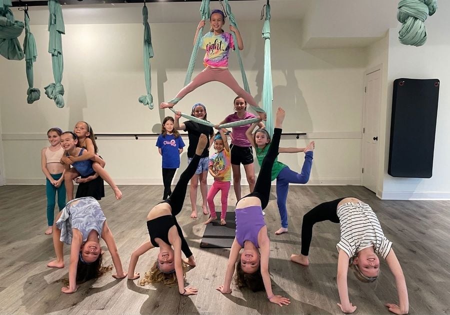 AIR Aerial Fitness - Birthday Parties - South Orange and New Providence NJ - kids posing 