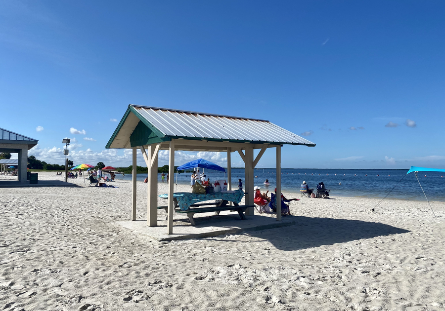 Beach Picnic Table Food Packed Lunch